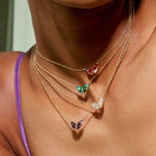  Stainless steel necklace with crystal pendant in various colors and geometric design.