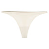 Women's low waist ice silk quick-drying seamless T-back in beige color.