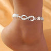 Infinite Diamond 8-word Anklet, retro alloy design, unisex zodiac anklet.