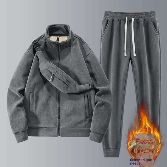 Men's Fleece Thickened Warm Casual Sports SetStay warm and stylish with our Men's Fleece Thickened Warm Casual Sports Set. Available in gray or black suit options with shoulder bag, this set features long sleevMen's FleecePlush Fashions ShopPlush Fashion ShopFleece Thickened Warm Casual Sports Set