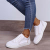 Lace-Up Suedette Flat Sneakers For WomenThese Lace-Up Suedette Flat Sneakers are the perfect combination of style and comfort. Made with elastomer and suede materials, they provide a snug and durable fit. Plush Fashion ShopPlush Fashion ShopSuedette Flat Sneakers