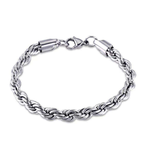 Men's Retro Titanium Steel Twist Bracelet with vintage summer spice design.