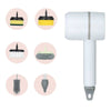 Electric cleaning dishwashing brush with automatic wireless USB rechargeable design, includes 3 interchangeable heads.