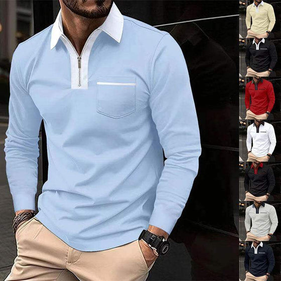 Men's Zip Up Casual Cotton Sports Shirts with Collar - 2024 Long SleevExperience style and comfort with our 2024 Autumn Mens Long Sleeve Zipper Polo Shirts! Unique design with zippered decorations, made from good quality cotton blend fShirtPlush Fashions ShopPlush Fashion ShopCasual Cotton Sports Shirts