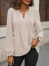 Notched Flounce Sleeve BlouseUnleash your inner fashionista with our Notched Flounce Sleeve Blouse! Made with ruffled flounce sleeves and sheer, lightweight material, this blouse adds a touch ofBlousesPlush Fashion ShopPlush Fashion ShopNotched Flounce Sleeve Blouse