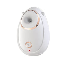  Home Facial Beauty Instrument for Face Massage, oval-shaped SBS material, hot spray steaming, small or large fog options.