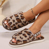 Leopard Open Toe SlippersIndulge in luxurious comfort with our Leopard Open Toe Slippers. Made with a soft and durable blend of elastomer and nylon velvet, these flats provide all-day comforShoesPlush Fashion ShopPlush Fashion ShopLeopard Open Toe Slippers