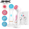 Advanced Ultrasonic Facial Cleansing Brush with multiple brush heads and multifunctional design.