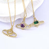 Ladies Fashion Personality Zircon Love Necklace WomenIndulge in the perfect combination of European and American style with our Ladies Fashion Personality Zircon Love Necklace. Featuring vibrant red, green, purple, andChainPlush Fashions ShopPlush Fashion ShopLadies Fashion Personality Zircon Love Necklace Women