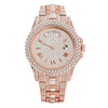 Watch with diamond accents and double calendar for stylish business wear.