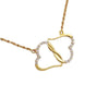 Fashion Double Heart Love Rhinestones Women's Necklace with gemstones.