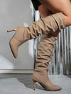 Women's Point Toe Stiletto BootsThese Point Toe Stiletto Boots are designed to elevate any outfit with their sleek and classic design. With a high heel and a mix of elastomer and denim material, thShoesPlush Fashion ShopPlush Fashion ShopPoint Toe Stiletto Boots