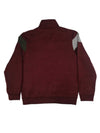 Men's heavy velvet stand collar zipper jacket with cationic stitching and contrast color, casual long sleeve sweatshirt.