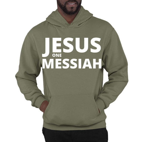 Mens Graphic Hoodie Jesus one Messiah-5