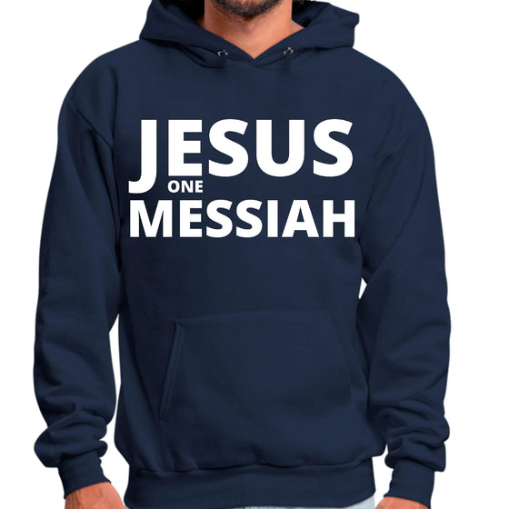 Mens Graphic Hoodie Jesus one Messiah-3