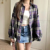 Plaid Shirt Women Autumn Long Sleeve  Vintage Fashion Single Breasted Elevate your wardrobe with our Plaid Shirt! The perfect combination of vintage fashion and modern comfort, this single breasted blouse features a stylish plaid desigShirtsPlush Fashions ShopPlush Fashion ShopPlaid Shirt Women Autumn Long Sleeve Vintage Fashion Single Breasted Blouse