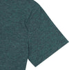 Women's short sleeve casual tee shirt in green fabric close-up.